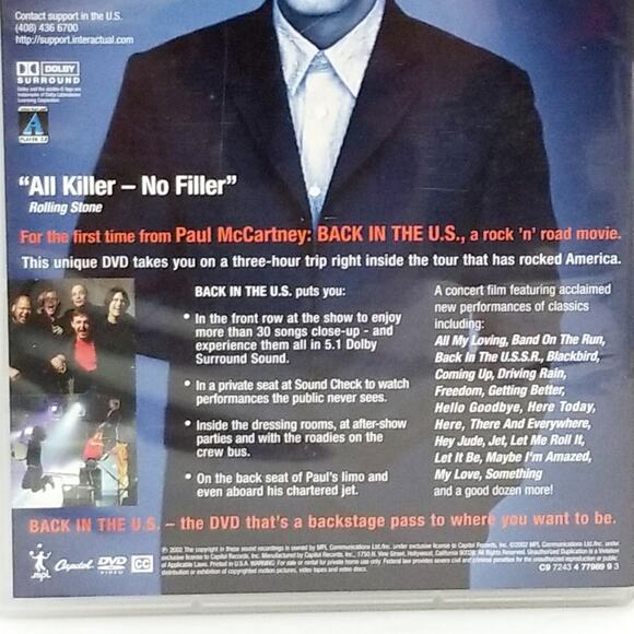 Paul McCartney Back in the U.S. concert film DVD - Picture 6 of 6